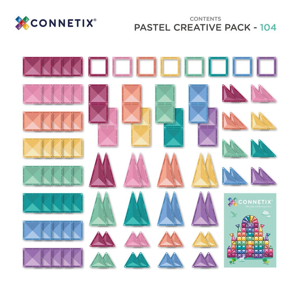 (Pre-Order; ETA 17/09) CONNETIX - Pastel Creative Pack 104 pc (NEW)