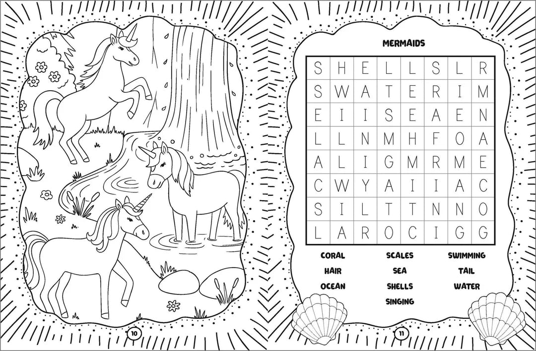 Book | Lots of Things to Do and Colour - Unicorns, Enchanted Lands and Sweet Treats