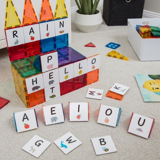Learn & Grow Magnetic Tile Topper - Alphabet Upper Case Pack (40 Piece)