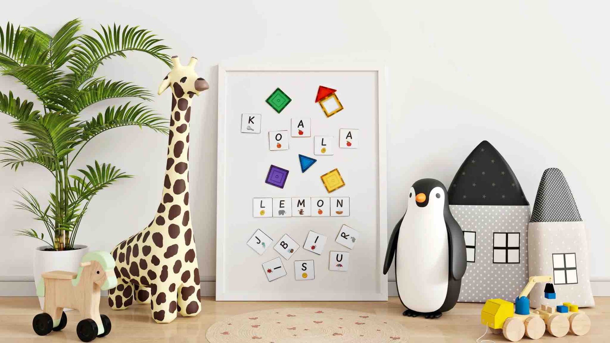 Learn & Grow Magnetic Tile Topper - Alphabet Upper Case Pack (40 Piece)