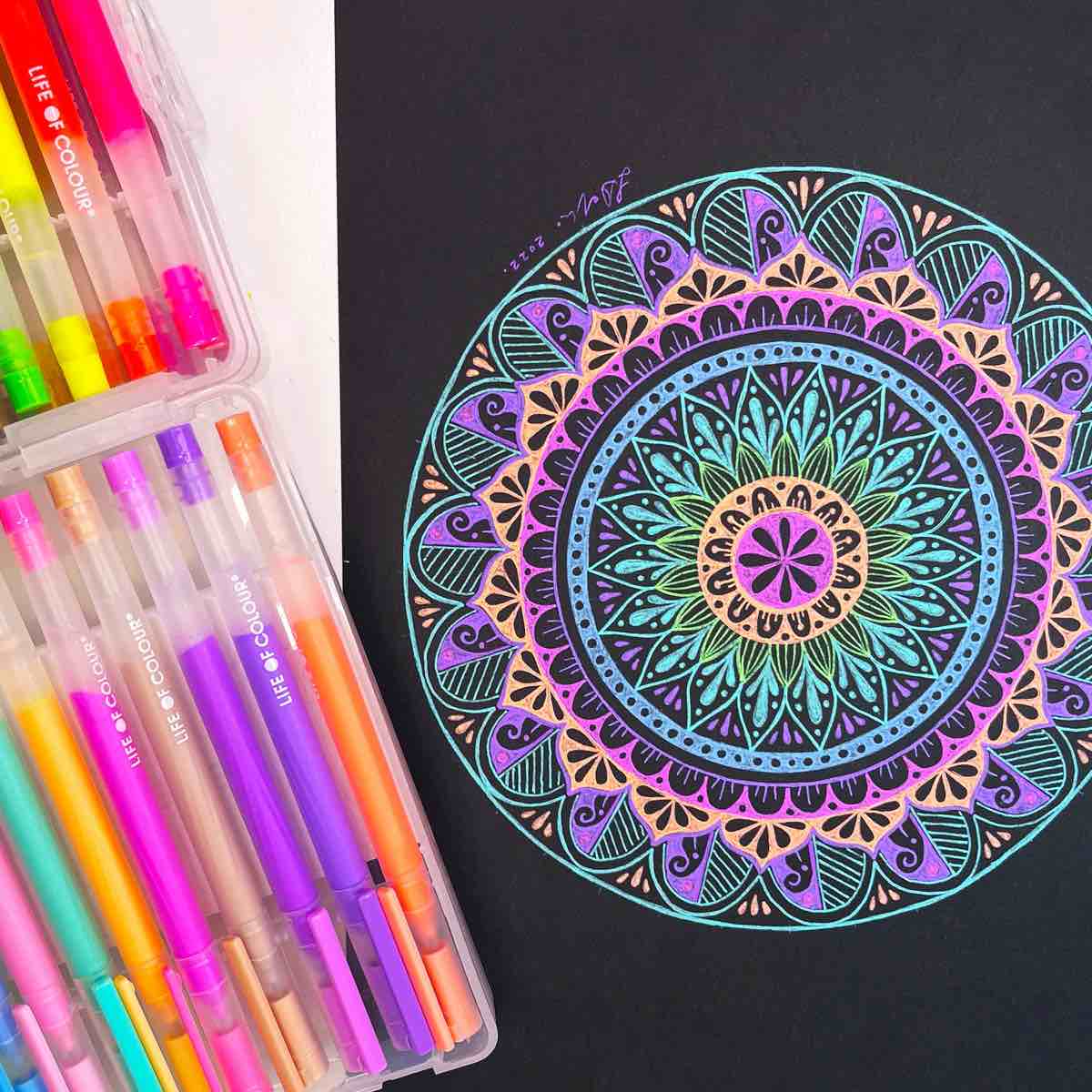 Life of Colour - Juicy Gel Pens - Set of 24 - Metallic and Glitter