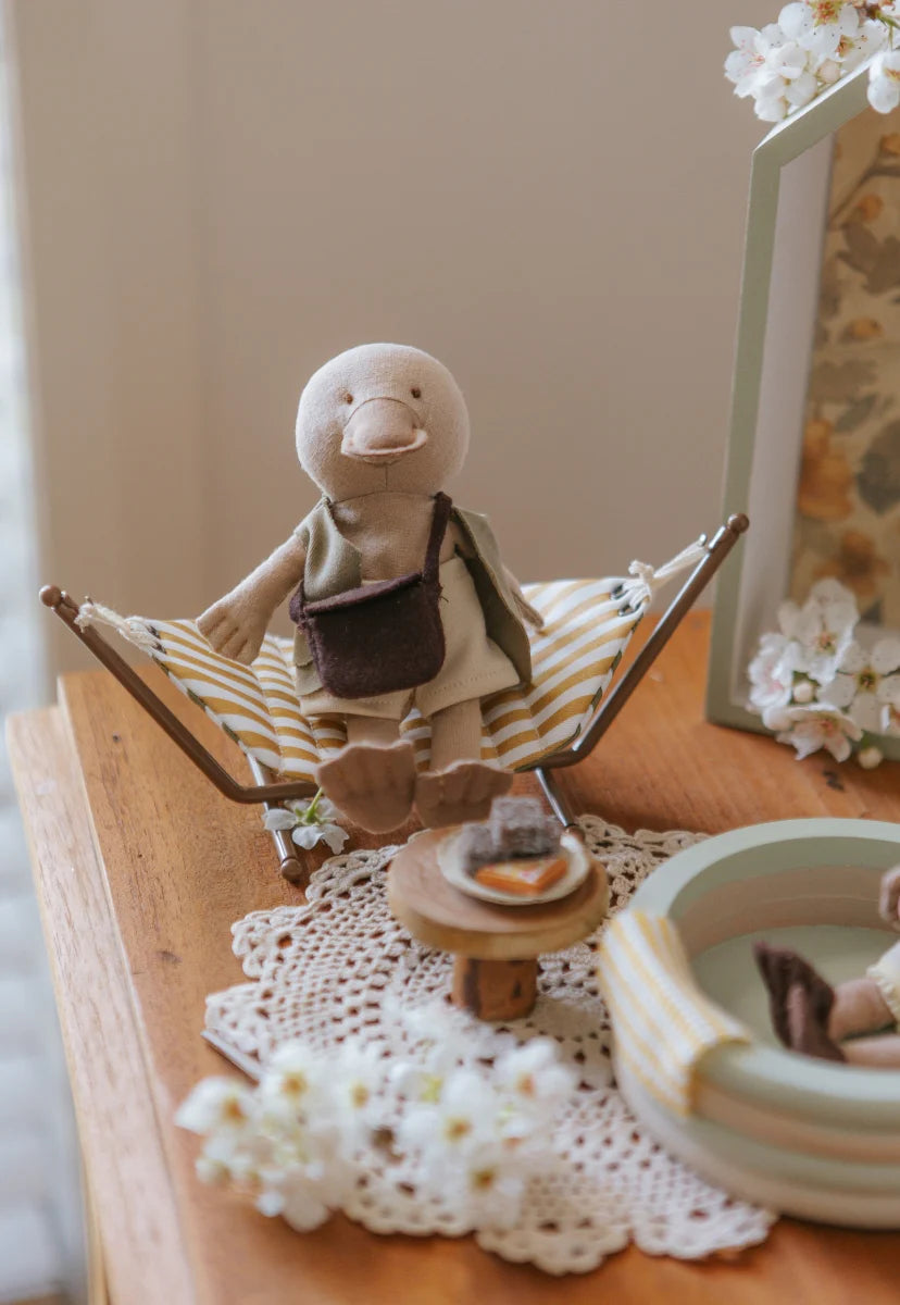 Rugaroo - The Eucalyptus/Ochre Hammock | Rugaroo Miniature Doll Accessories