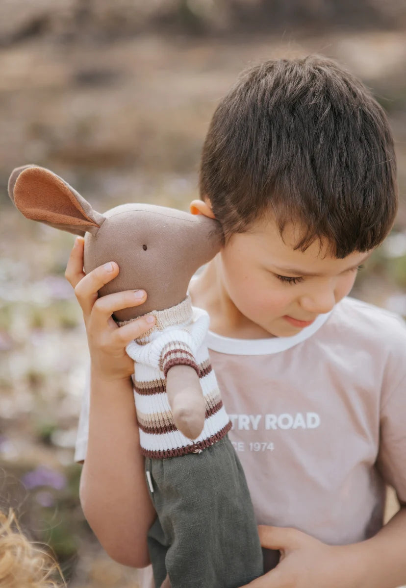 Rugaroo - My First Mate, Jack | Large Kangaroo Doll (Cotton Australian Plush Toy)