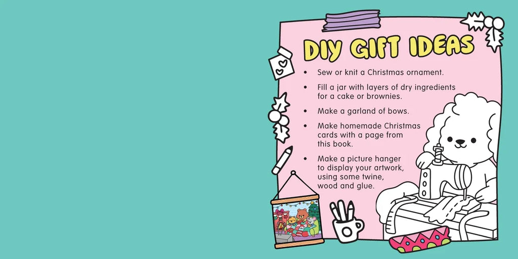 Book | Happy Days - Cosy Christmas Advent Colouring Book (Hardback Edition)