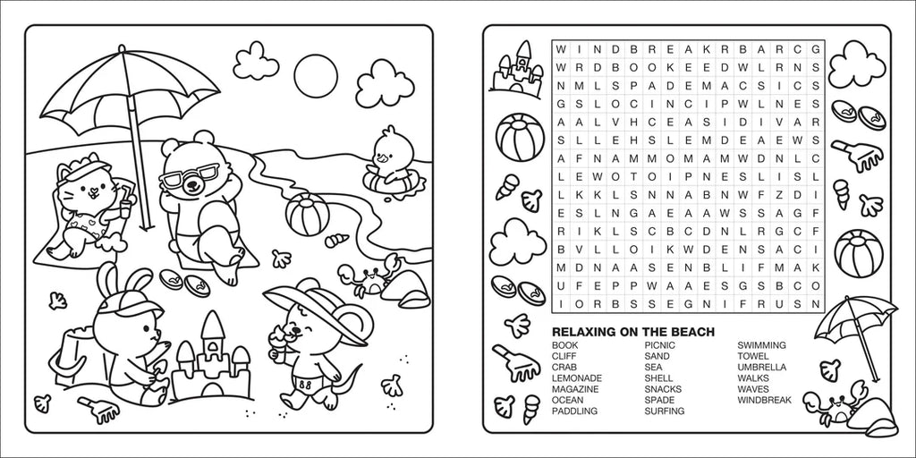 Book | Happy Days - Clever Cuties Cosy Colouring & Word Search Book