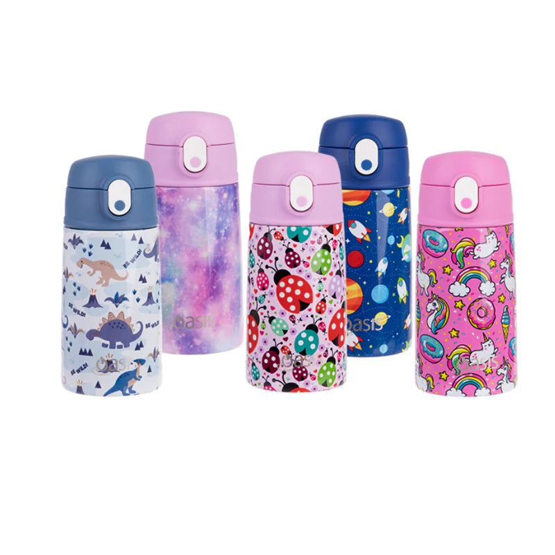 Oasis - Kids Insulated Drink Bottle with Sipper Straw - 400ml