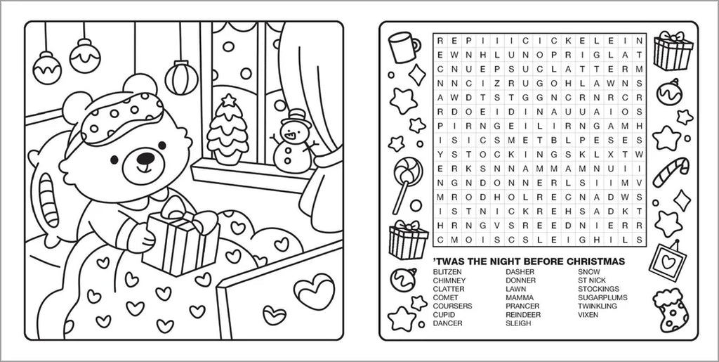 Book | Happy Days - Bright Cuties Cosy Colouring & Word Search Book