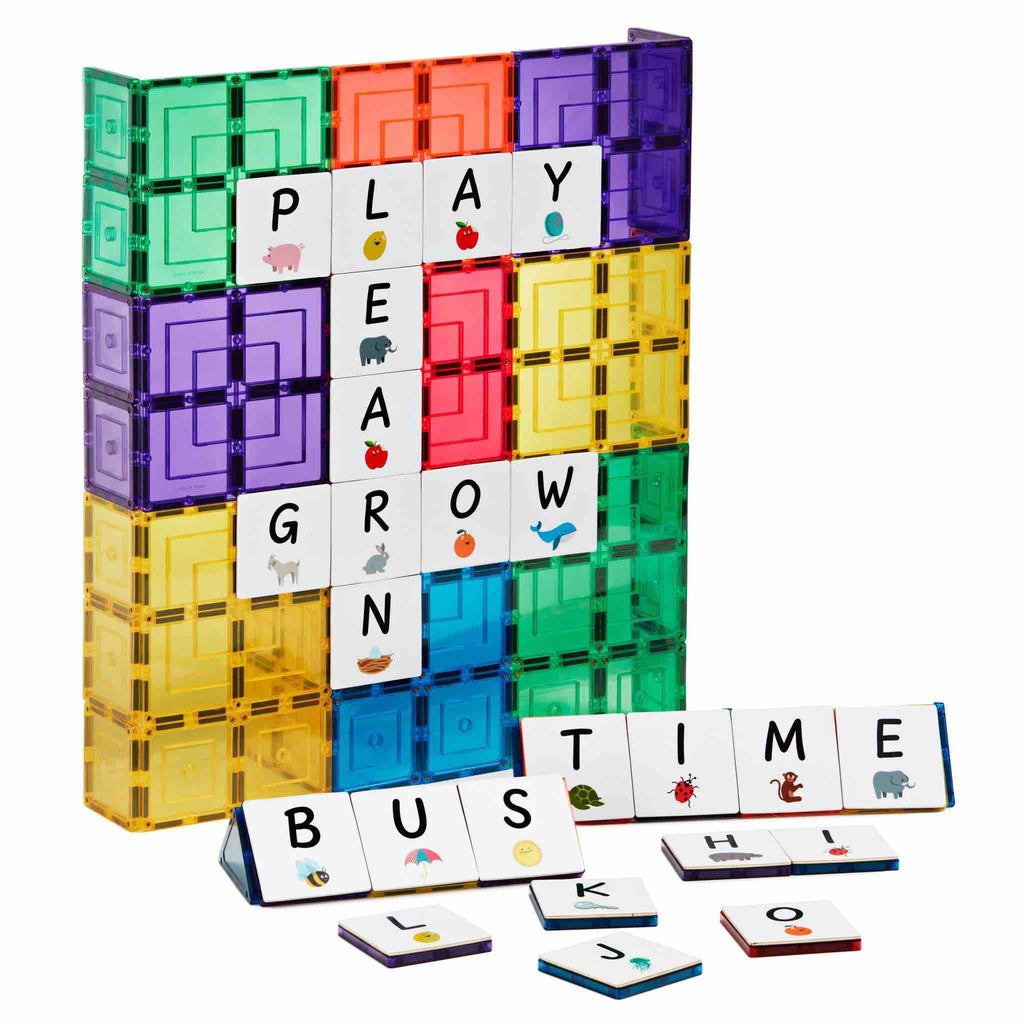 Learn & Grow Magnetic Tile Topper - Alphabet Upper Case Pack (40 Piece)