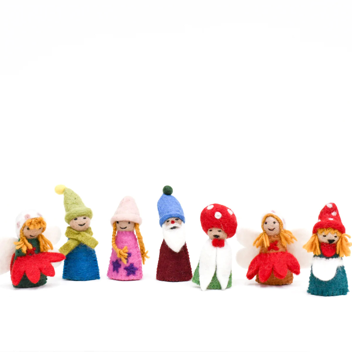 tara treasure Fairies & Gnomes Finger Puppet Set