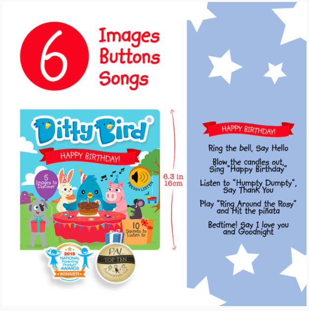 Ditty Bird - Happy Birthday Board Book