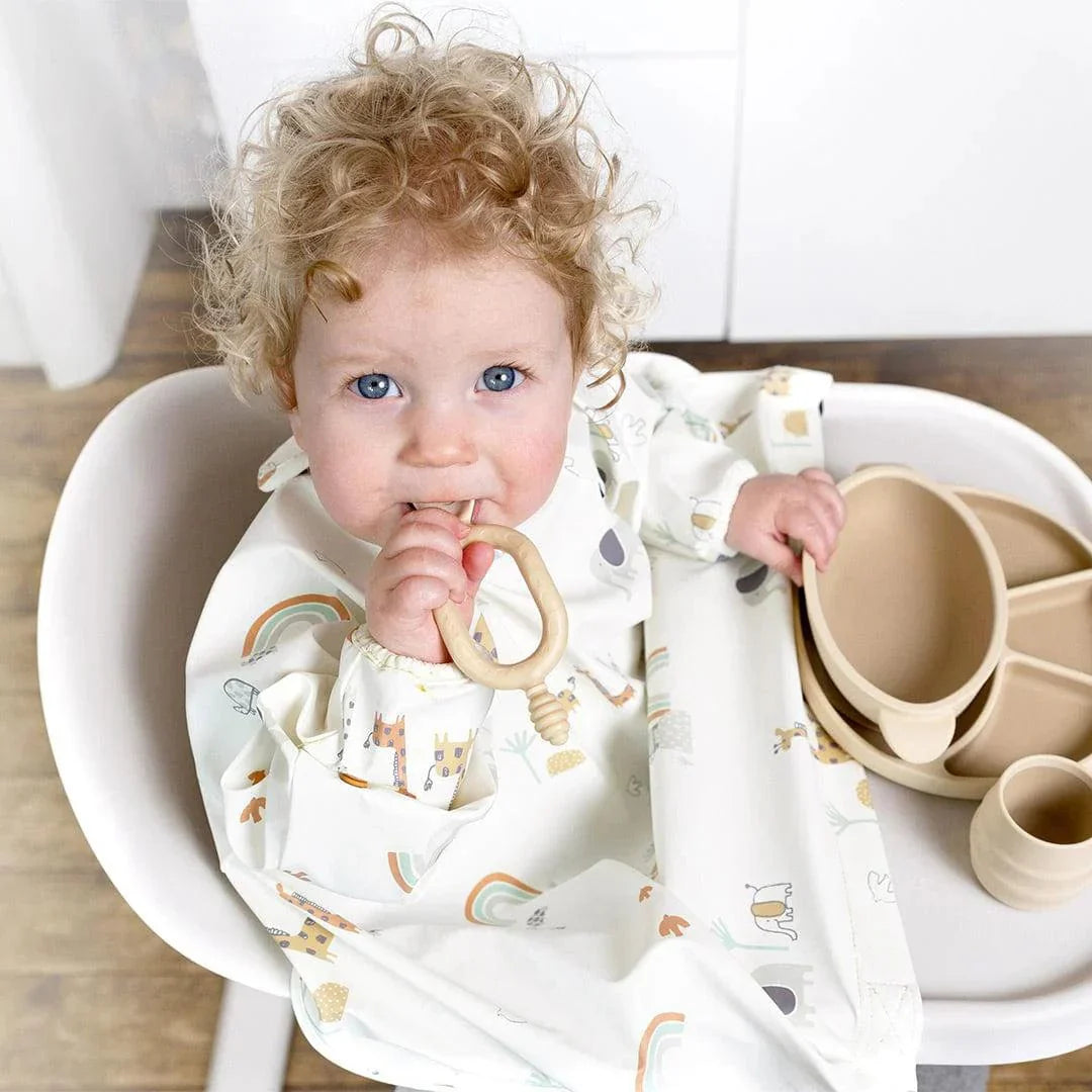 BIBaDo – Baby Weaning Coverall Bib – Serengeti Spaghetti