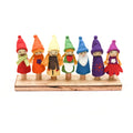 tara treasure Rainbow Colourful Gnomes Finger Puppet Set