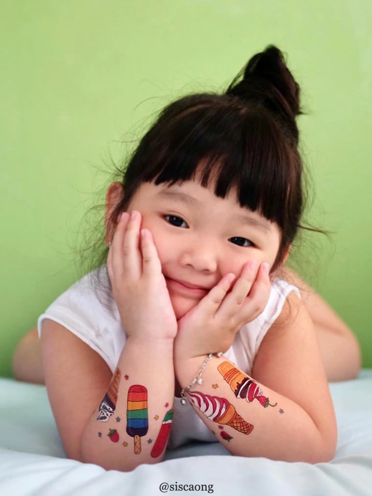 ducky street tattoo temporary kids tattoo great for goodie bags or kids party accessories face painting ice cream