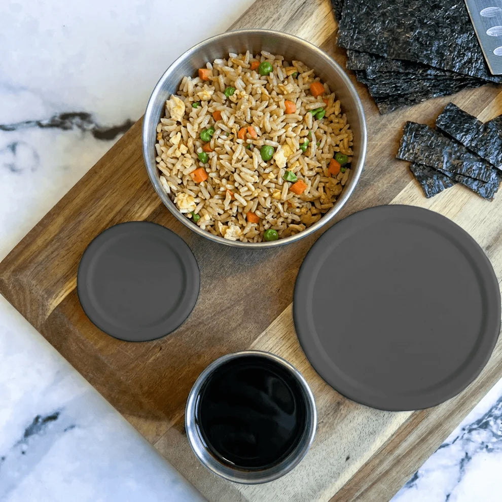 Ecococoon Stainless Steel Snack Pots - Charcoal