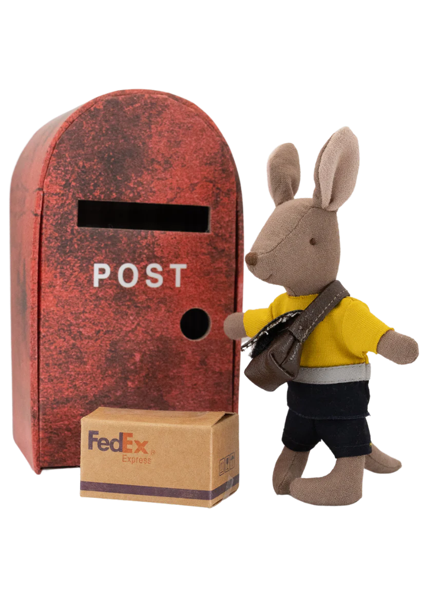 Rugaroo - Joey |The Postie | Kangaroo Doll with bag in Post Box