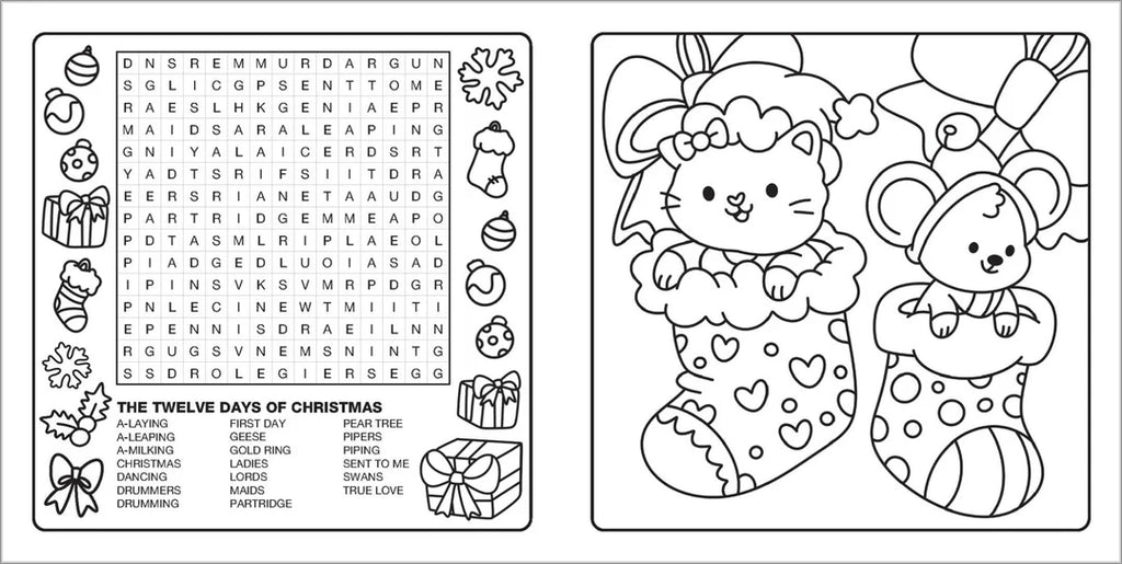 Book | Happy Days - Bright Cuties Cosy Colouring & Word Search Book